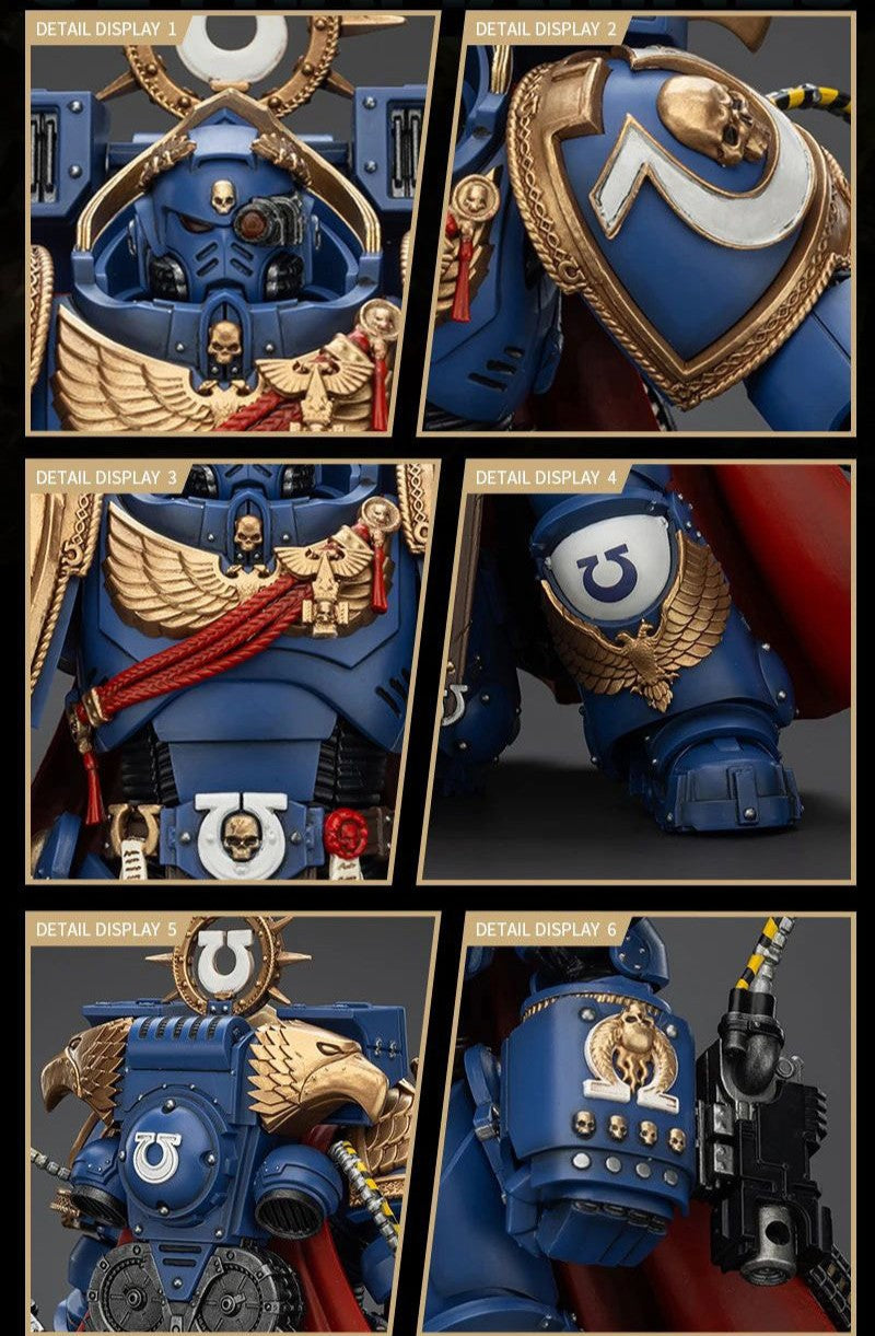 Warhammer 40,000: Ultramarines Chapter Master Marneus Calgar & Victrix Honour Guard 1/18 Scale Action Figure Set