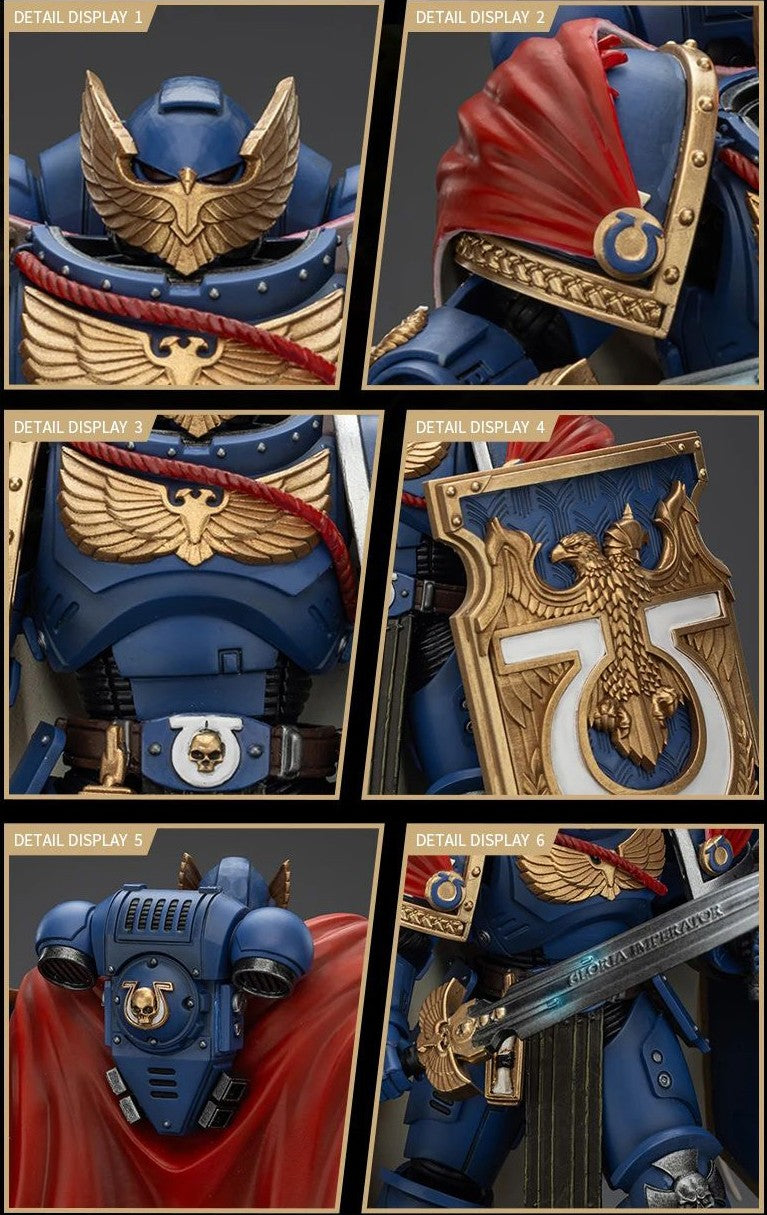 Warhammer 40,000: Ultramarines Chapter Master Marneus Calgar & Victrix Honour Guard 1/18 Scale Action Figure Set