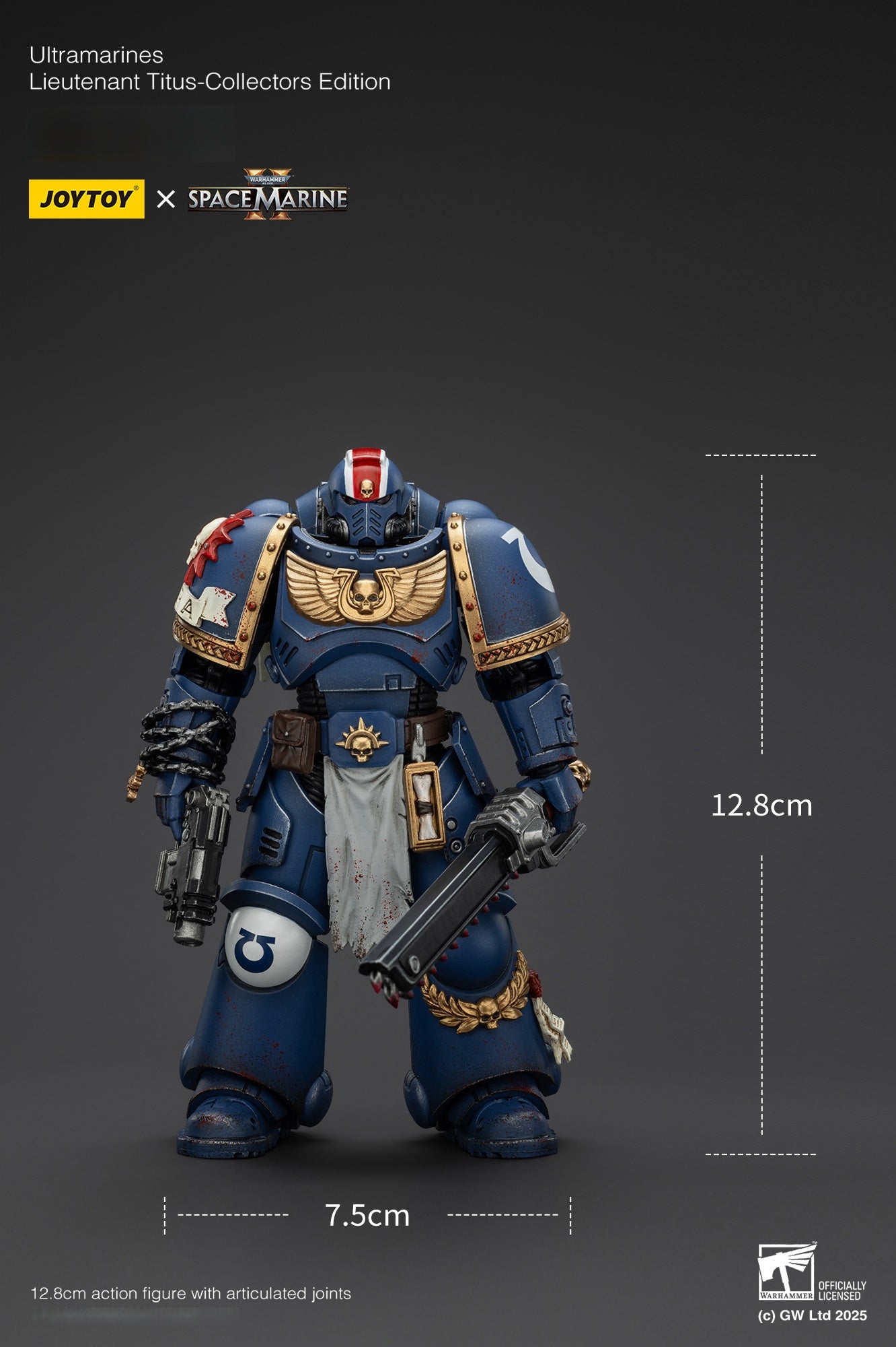 Warhammer 40,000: Space Marine 2 – Titus Lieutenant Deluxe Edition 1/18 Scale Action Figure 3-Pack